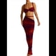 thumbnail image 3 of Conjunto de 2 Piezas para Mujer, Sexy, , de Verano, con Top Fruncido y Espalda Descubierta, y Falda con Aberturas, Vestido de Noche. Rojo S, 3 of 7