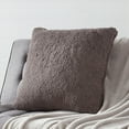 thumbnail image 2 of 24" x 24" Sherpa Throw Pillow Cover in Fossil Gray, 2 of 5