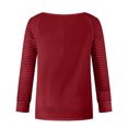 thumbnail image 5 of Camisas Para Mujer, Camiseta de Manga Larga Con Cuello en V de Moda de Gran Tamaño, Blusa Suelta Con Estampado de Otoño, Tops Odeerbi  ODB130651, 5 of 5