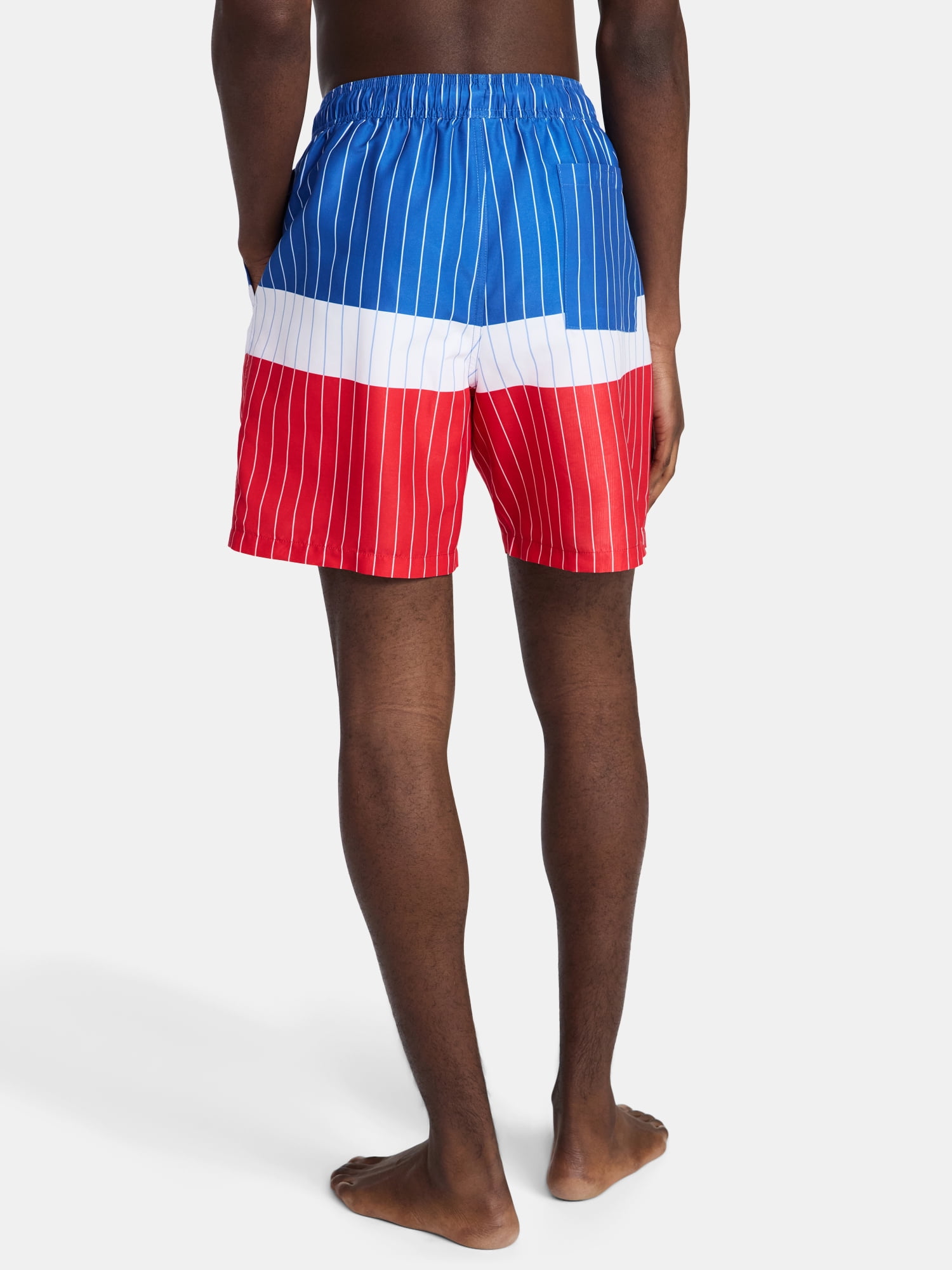 Fourth of July Men's & Big Men's Americana Swim Trunks from Way to Celebrate, 7" Inseam, Sizes S-3XL
