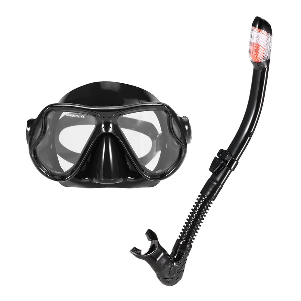 Snorkel Adult PVC Glass Swimming Dive Set Diving Scuba Anti-Fog Goggles Mask 