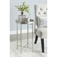 thumbnail image 4 of Kate and Laurel Celia Round Metal Foldable Accent Table with Tray Top, 14" x 14" x 25.75", Silver, 4 of 6