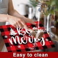 thumbnail image 4 of Placemat Obusatt Christmas, 6 unidades, tela escocesa roja y negra, 43 x 32 cm, 4 of 7