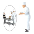 thumbnail image 4 of Figurillas cocinero Kits de construcción Diorama tren ferrocarril Chef Blanco 3 Sunnimix Figuras de muñecas en miniatura, 4 of 8