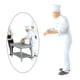 thumbnail image 4 of Figurillas cocinero Kits de construcción Diorama tren ferrocarril Chef Blanco 3 Sunnimix Figuras de muñecas en miniatura, 4 of 8