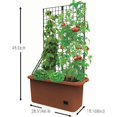 thumbnail image 2 of ZYPPP Self Watering Vegetable Planter Box with Trellis on Wheels - Mobile Garden, 2 of 6