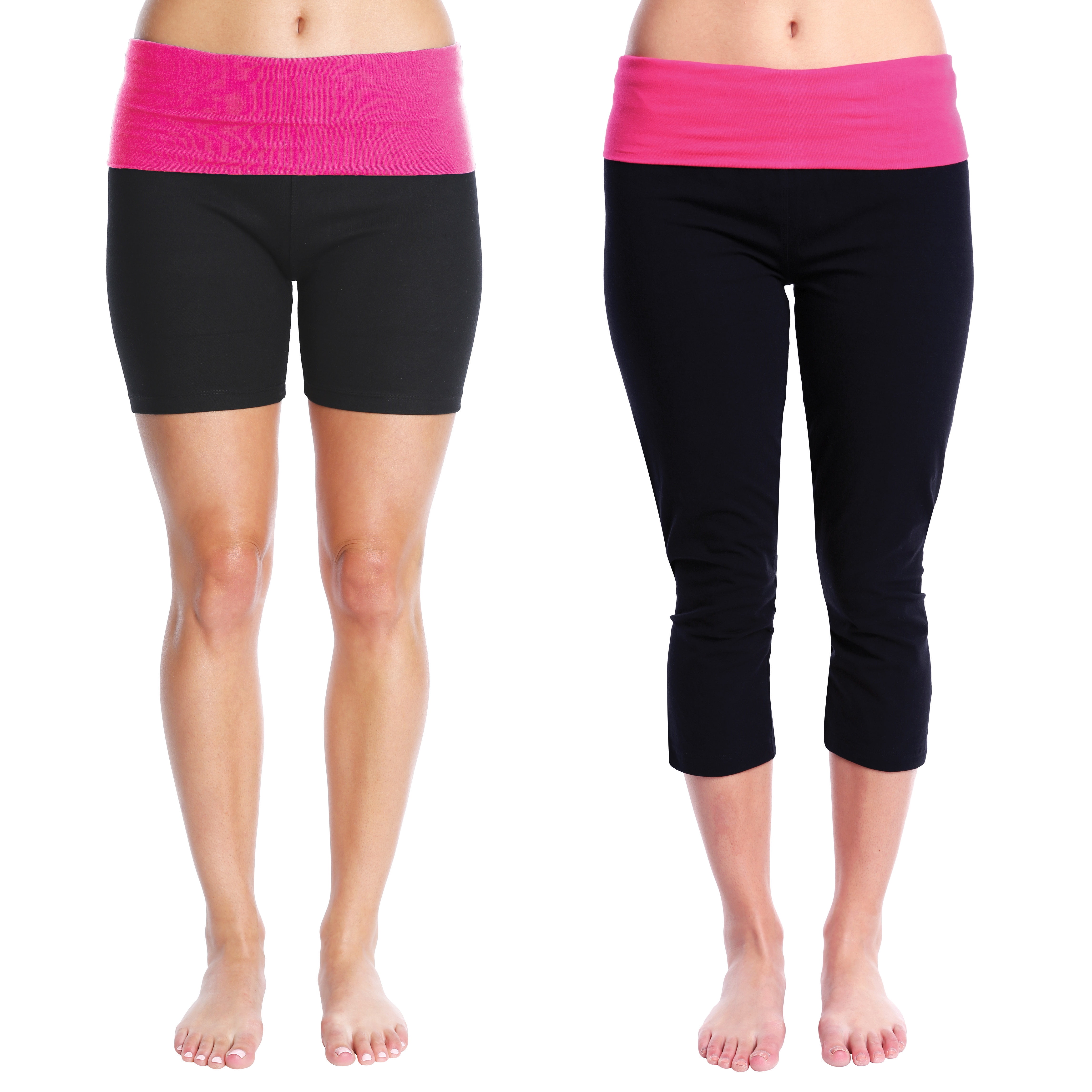 pink foldover leggings