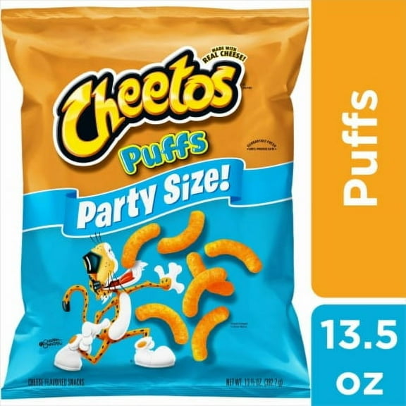 Cheetos Cheese Puffs Chips Party Size 13.5 oz - Pack of 2