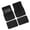 Black, variant on Pack of 4 PVC Flocking Car Floor Liners Mats Pad Waterproof Nonslip Fit Most Vehicles SUVs Trucks