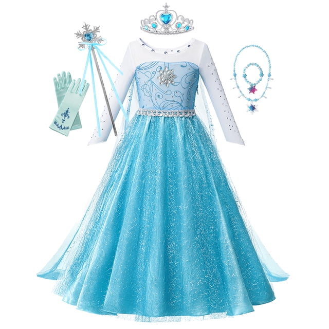 Disney vestido de Frozen para niñas, disfraz de Elsa, Anna, reina de las Nieves, fiesta de carnaval, baile de graduación, ropa de princesa