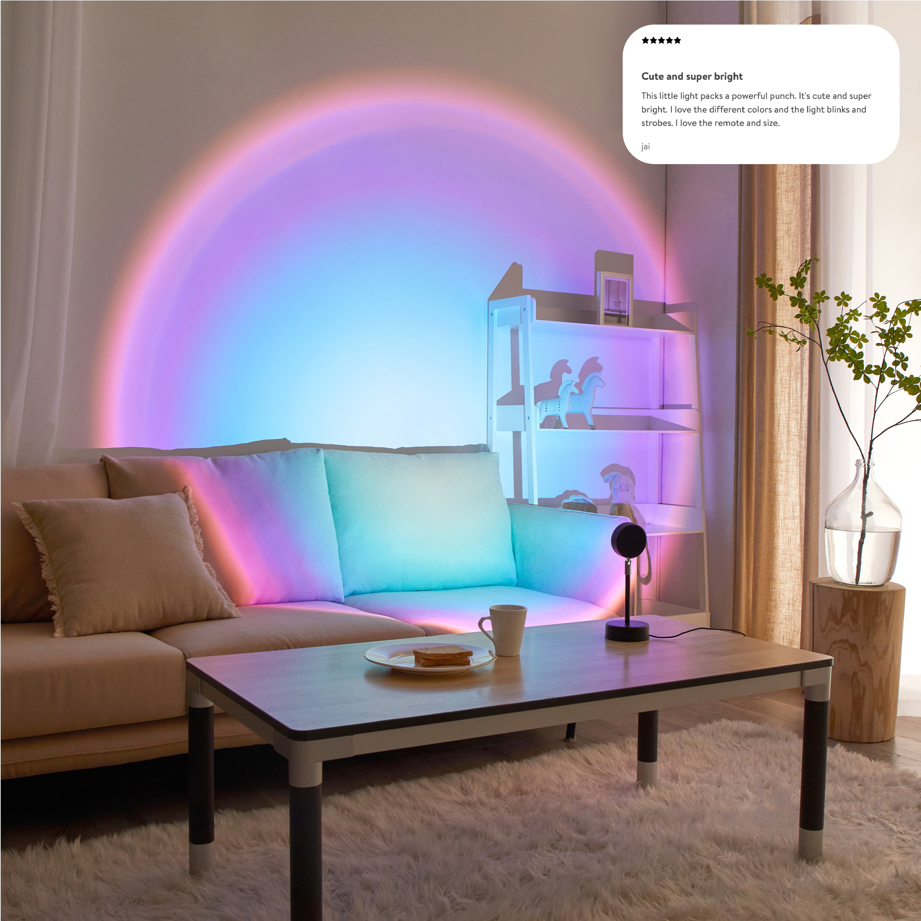 Urban Shop Ultra Violet LED Sunset Projector Lamp