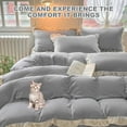 thumbnail image 5 of Eurhowing 3-Piece Queen Duvet Cover Set, Ultra-Soft Velvet Bedding Set with Zipper Closure & 2 Pillow Sham, Wrinkle & Fade Resistant Duvet Cover, 90"x90", Gray, 5 of 8