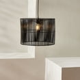 thumbnail image 6 of SAFAVIEH Valley A19 Black Rattan Pendant Light with Black Shade, 6 of 11
