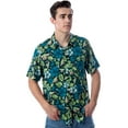 thumbnail image 5 of Star Wars Men's The Mandalorian Grogu Baby Yoda Leaves Hawaiian Button Up Shirt, 5 of 6