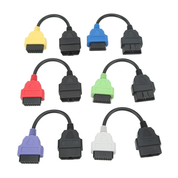 Adaptador de cable OBD2 de 6 piezas, cable de escáner de diagnóstico profesional de repuesto para Fiat