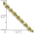 thumbnail image 4 of Solid 10k Yellow Gold 3mm Diamond-cut Rope Chain - 26", 4 of 8