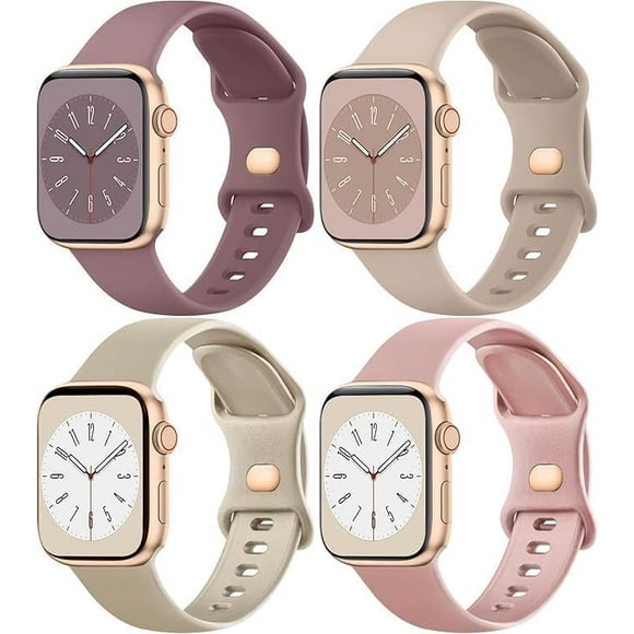 shiyou-Liquid Silicone Bands Compatible with Apple Watch Band 38mm 40mm 41mm 42mm 44mm 45mm 46mm 49mm Women Men, Soft Waterproof Wristbands for iWatch Apple Watch Series 10 9 8 7 6 5 4 3 2 1 SE (01,