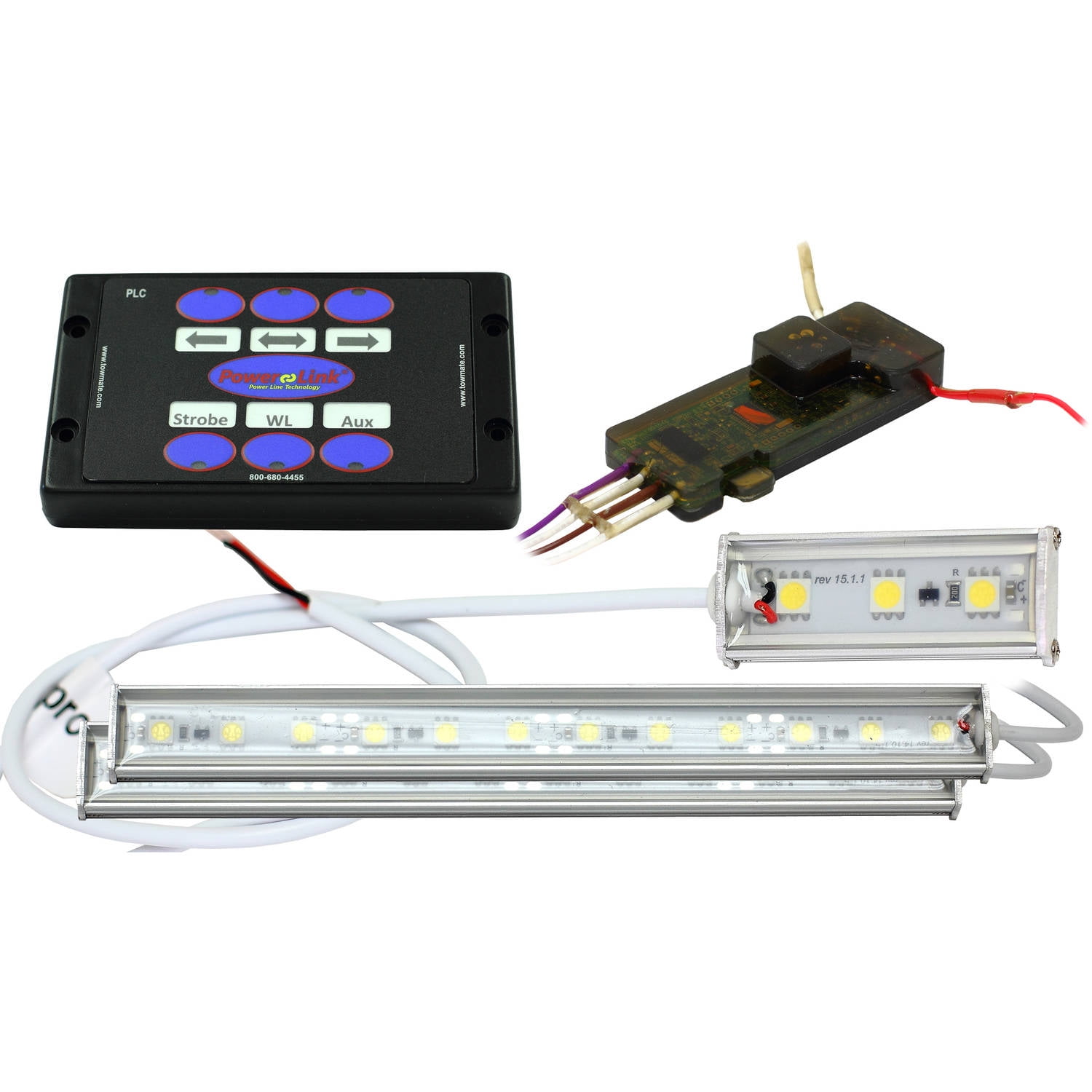 TowMate Easy Retrofit Boat Trailer Lighting Kit with LED Strips, Control Card and PlugandPlay