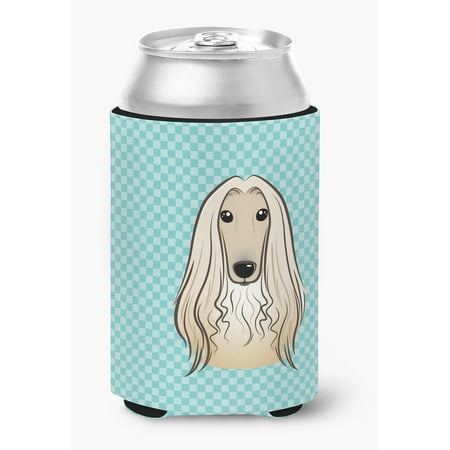 

Checkerboard Blue Afghan Hound Can or Bottle Hugger