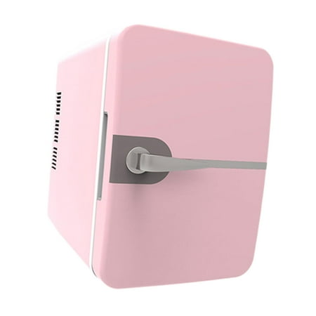 TISHITA 6L Mini Fridge Freestanding Beverage Refrigerator Coolers Snacks Yogurt Thermoelectric Coolers and Warmer USB Plug for Home Bar Pink