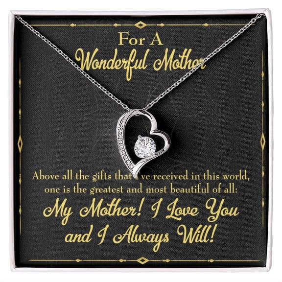 To Mom Above All s Forever Necklace w Message Card