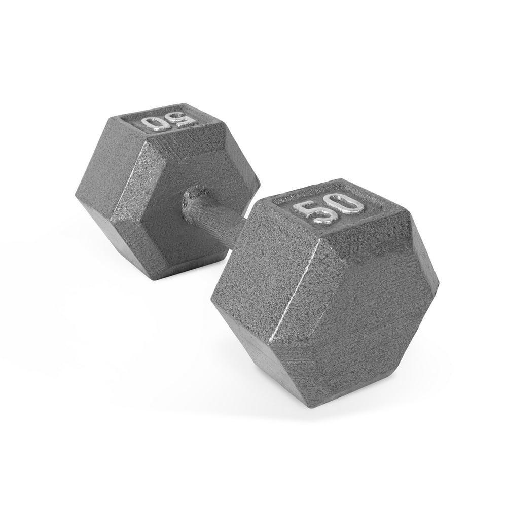 CAP Barbell Cast Iron Hex Dumbbells, Single 50 lbs
