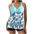 thumbnail image 1 of Maillots de Bain Tankini Grande Taille pour Femmes, Maillots de Bain Modestes 2 Pcs avec Bas à Jupe et Bretelles Réglables pour Piscine Plage Vacances, 1 of 6