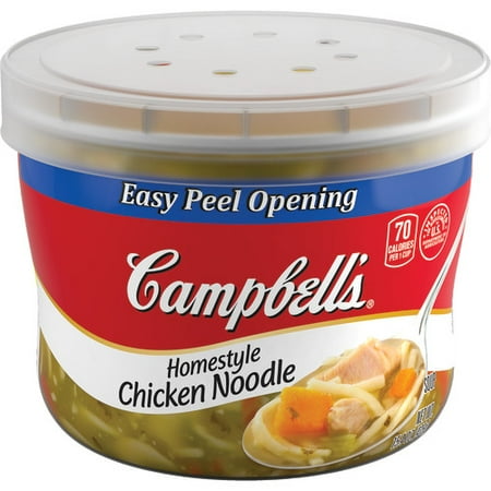 Campbell's Homestyle Chicken Noodle Soup Microwavable Bowl, 15.4 oz ...