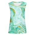 thumbnail image 4 of Summer Saving Wycnly Tank Top for Women Leopard Print Round Neck Sleeveless T Shirts Plus Size Casual Summer Racerback Vest Blouse Green XL Up to 65% off, 4 of 5