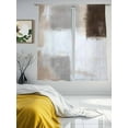 thumbnail image 2 of Brown Grey Sheer Curtains 72 inches Long 2 Panels Set Graffiti Art Abstract Color Block Oil Paint Modern Sheer Window Curtain Rod Pocket Voile Drapes for Living Room/Bedroom, Each 52" W x 72" L, 2 of 7