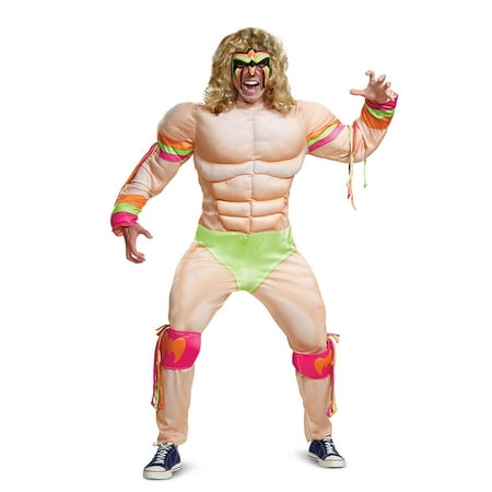 Official WWE Authentic Ultimate Warrior Adult Muscle Costume Multi
