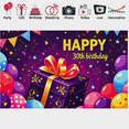 thumbnail image 6 of Vibrant Colorful Background for 30th Birthday Celebration Party Happy Birthday Banner Balloons Gift Box Decors Photography Props Party Supplies, 6 of 7