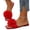 Red, variant on Floral Sandals for Women, Sandals Women Dressy Summer Flat, Flat Sandals for Women Dressy, Women's 3d Floral Flat Sandals Dressy Square Open Toe Sandals Single Band Casual Slip On Slides, Beige 5.5