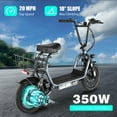 thumbnail image 6 of SANOPY Electric Scooter for Adults with Seat,Peak 560W Motor,Commuter Foldable Electric Scooter with Basket, Dual Shock Absorbers&14" Wheels,Up to 15 Miles 20Mph，Gray, 6 of 10