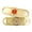 Red | Impact Engraving, variant on MedicEngraved Yellow Gold Stainless Steel Custom Medical Alert Bracelet - 5mm Figaro Link
