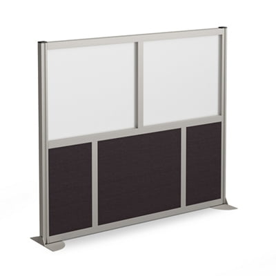 NBF Office Partition, Cubicle Wall Divider, Modern Room Separator, Free Standing Privacy Panel, 52"H x 60"W, Indoor, Espresso