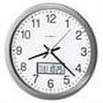 thumbnail image 2 of Howard Miller 625-195 Chronicle 14 in. Wall Clock with LCD Inset - White/Gray, 2 of 2