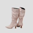 thumbnail image 4 of Mepaouo Women's Slouchy Knee High Boots Wide Calf Pull on Winter Leisure Dress Long Boots(Pink,9), 4 of 5
