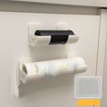 thumbnail image 4 of 4-Pack Punch-Free Storage Racks, Plastic Holder for Kitchen Wrap, Trash Bags, Cabinet Organizer, Refrigerator Side, Sink Caddy, Pot Lid Holder, Uncharged, 4 of 5