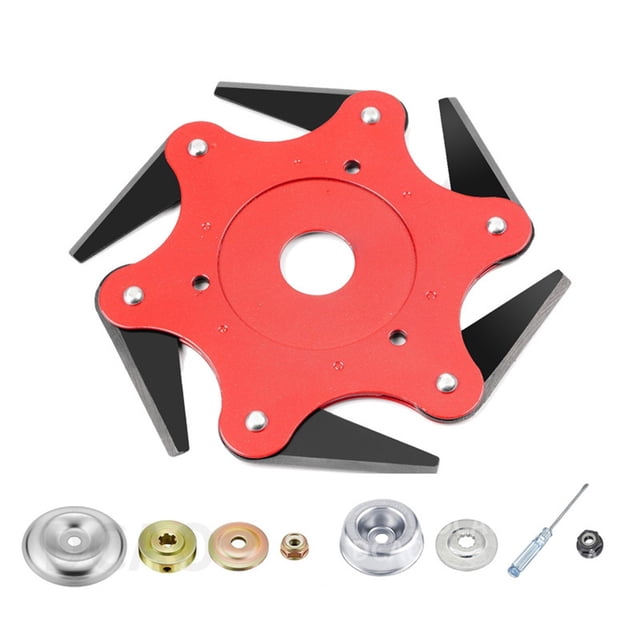 Fiudx Cuchillas Universales de Acero, Cabezal de Desbrozadora de Metal Mn65, Cuchilla de Repuesto Duradera, Fácil Instalación, Corte Estable, Mantenimiento de Césped, Tareas de Poda En Exteriores, Us