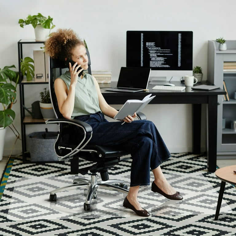 Clear computer chair mat sale