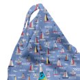 thumbnail image 5 of Sailing Lounger Chair Bag, Repeating Sailboats Waves Colorful Happy Summers Illustration, High Capacity Storage with Handle Container, Lounger Size, Ceil Blue and Multicolor, by Ambesonne, 5 of 5