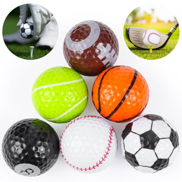 6 Pcs Assorted Golf Balls, Funny Golf Balls, Colored Golf Balls, Novelty Golf Practice Balls, Fun Training Sports Gifts for Golfers, Graduation Gifts for Men, Women