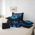 thumbnail image 6 of Feelyou Western Dragon Twin Bedding Sets 7pcs, Samurai Sword Bedding Comforter Set, Black Blue Sheet Sets, Children Bedroom Decor, 6 of 8