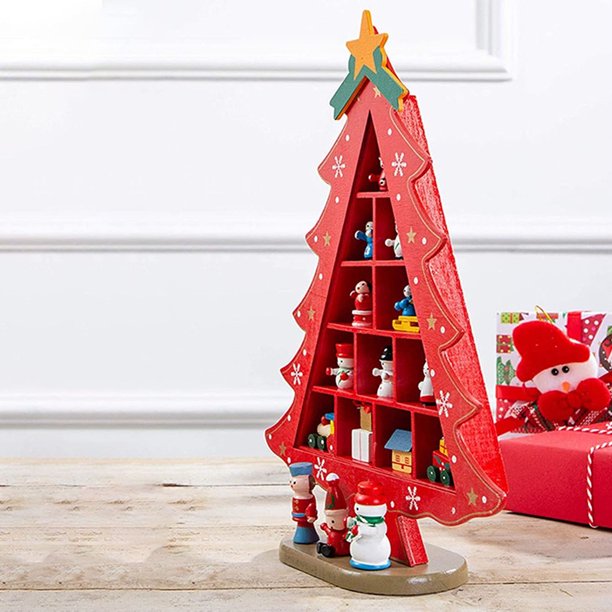Wooden Christmas Tree Window Shop Mall Desktop Ornament Gifts Walmart Com Walmart Com