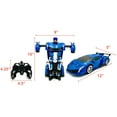 thumbnail image 3 of Best 2021 Holiday Transformer Toy Car with Remote for kids. Beautiful bright colors. Transforms into a car. Perfect Toy for kids for Holidays (Blue_Ferrari), 3 of 8