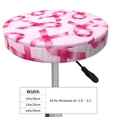 thumbnail image 4 of Kll Breast Cancer Ribbons Awareness Round Bar Chair Cushion Cover 14 Inch,Bar Stool Protector With Elastic, Soft Washable, 4 of 7