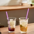 thumbnail image 3 of Purple Straw Spoon With Dual Use Design, Reusable Plastic Stirring Spoon For Tea, Juice, Smoothie, Party, Kitchen Utensil, 10 Pcs Set, 3 of 6