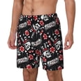 thumbnail image 2 of Uemuo Vintage Skull Casino Pattern Mens Swim Trunks Quick Dry Board Shorts with Mesh Lining, Stretch Beach Shorts Quick Dry No-Chafing Board Shorts-XX-Large, 2 of 9