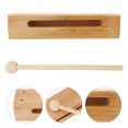 thumbnail image 3 of SHISUYAN 1pc Wood Percussion Instrument Music Rhythm Block Music Teaching Tool (Wood color), 3 of 5
